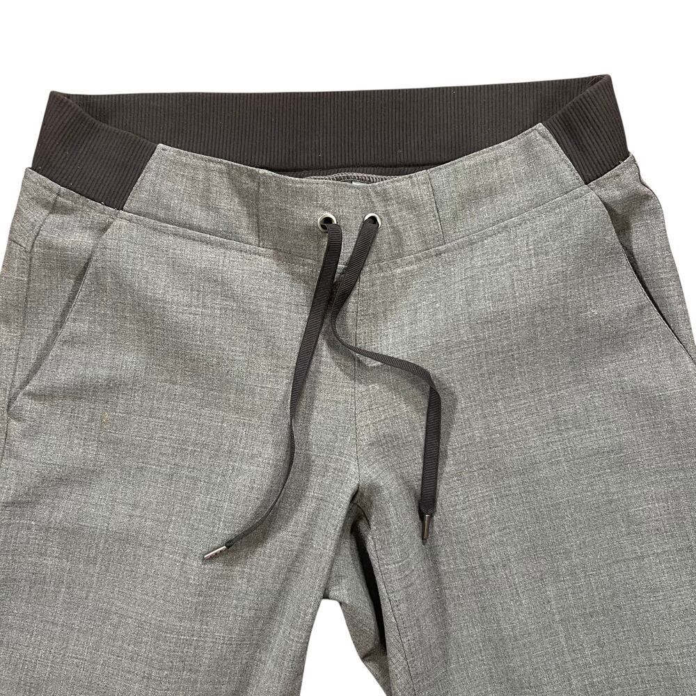 Athleta Wool Blend Travel Pants Gray Drawstring Athletic Commuter